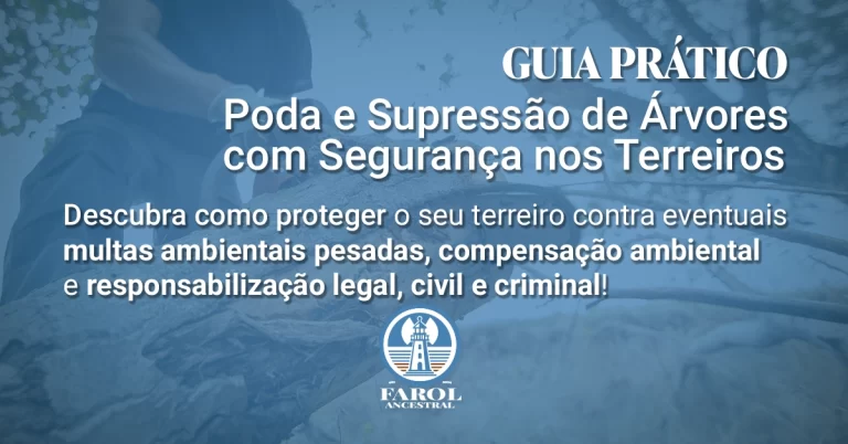 Capa apresentando o Guia Prático Poda e Supressão de Árvores nos Terreiros